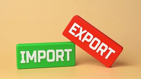 Import and export. Trade and transportation of goods across borders. Stock Footage 346760827