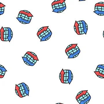 Import and export worldwide service vector seamless pattern Stock Illustration