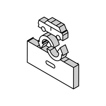 Import car isometric icon vector illustration Illustrazione stock
