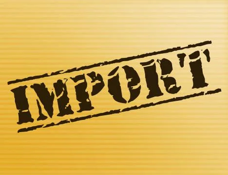 Import concept icon means importing goods for business - 3d illu Illustrazione stock