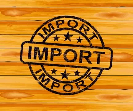 Import concept icon means importing goods for business - 3d illu Illustrazione stock