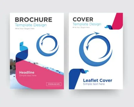 Import export brochure flyer design template Free Stock Illustration