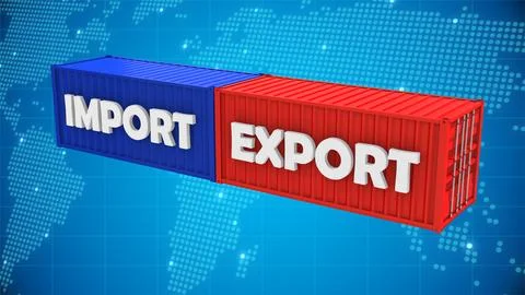 Import export business logistic container loop Stock Illustration