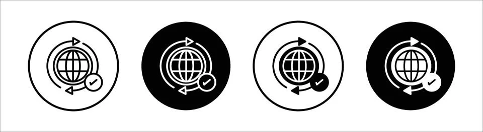 Import export flat line icon set. Import export Thin line illustration vector 库存插图