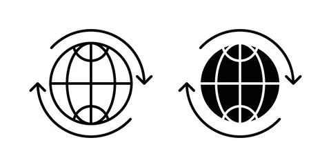 Import export icon in black and white. vector icon pack for websites Stock Illustration