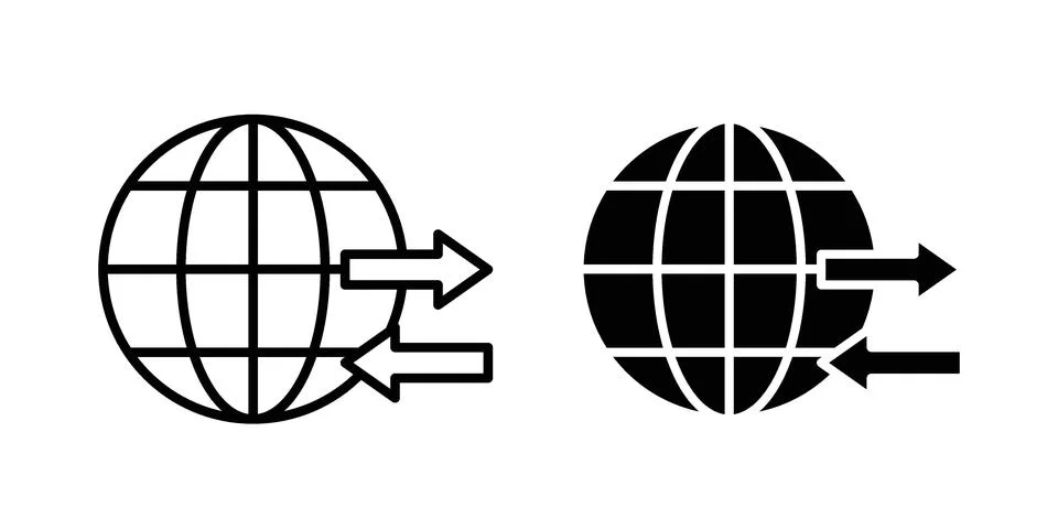 Import-export icon design. Simple Vector illustrations.. Stock Illustration
