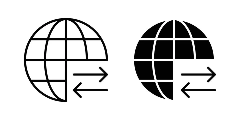Import export icon graphic design. web icons vectors Stock Illustration
