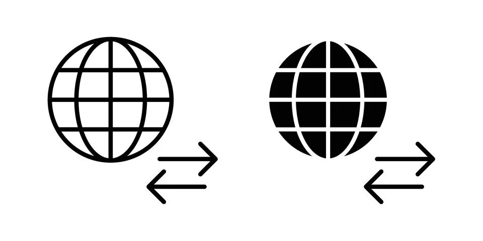 Import-export icon set, collection of vector icons Stock Illustration