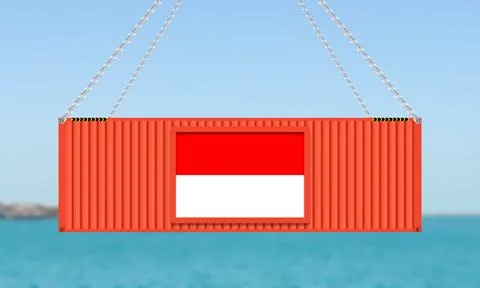 Import export in Indonesia background Illustrazione stock