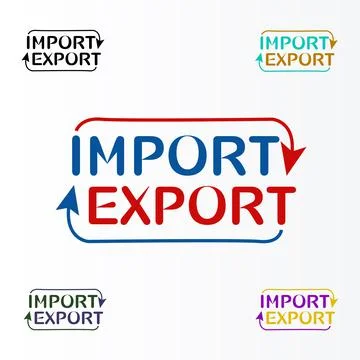 Import export logo design vector file Stock Illustration