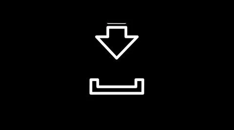 Import file or import document download line art icon for apps and websites on イラスト素材
