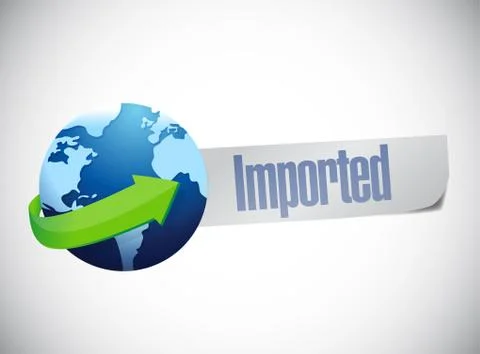 Import globe world map illustration design over a blue background Stock Illustration