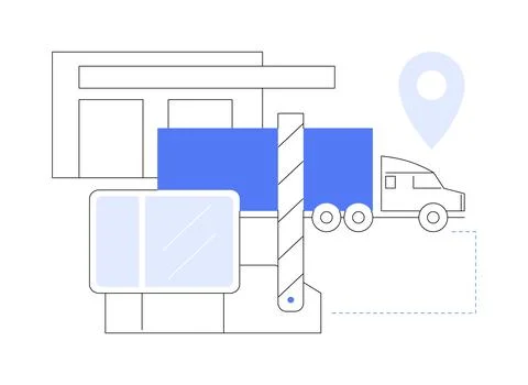 Import of goods abstract concept vector illustration. Stock Illustration