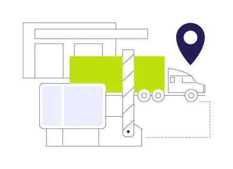 Import of goods abstract concept vector illustration. Stock Illustration