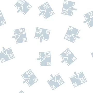 Import goods glyph vector seamless pattern Stock Illustration