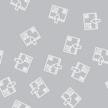 Import goods line vector seamless pattern 库存插图