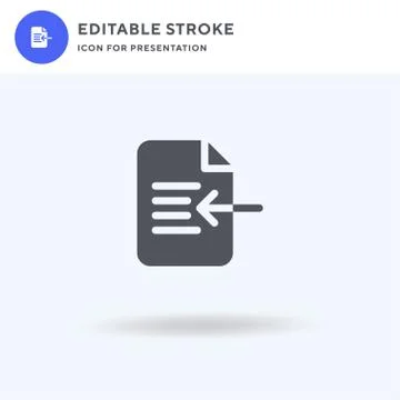 Import icon vector, filled flat sign, solid pictogram isolated on white, logo Stockillustratie