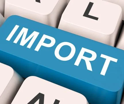 Import key means importing or imports. Illustrazione stock
