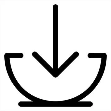 Import line icon vector illustration isolated on white background Ilustração Stock