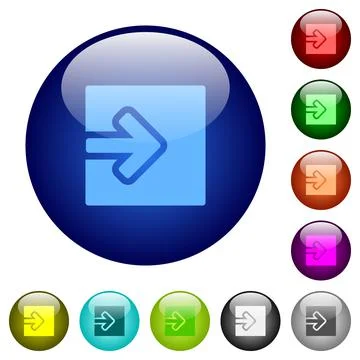 Import object solid color glass buttons Stock Illustration
