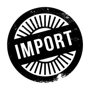 Import stamp rubber grunge Illustrazione stock