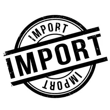 Import stamp rubber grunge Illustrazione stock
