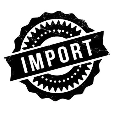 Import stamp rubber grunge Illustrazione stock