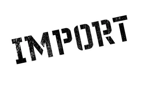 Import stamp rubber grunge Illustrazione stock