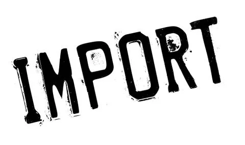 Import stamp rubber grunge Illustrazione stock