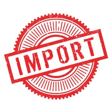 Import stamp rubber grunge Illustrazione stock