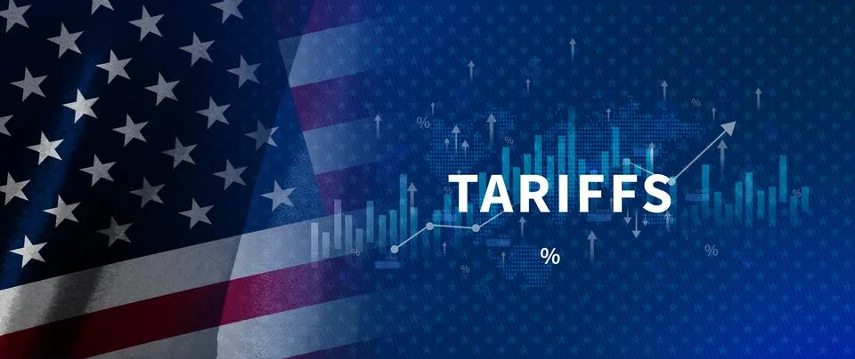 Import tariffs increase concept, US Government import tax to boost American.. Stock Photos