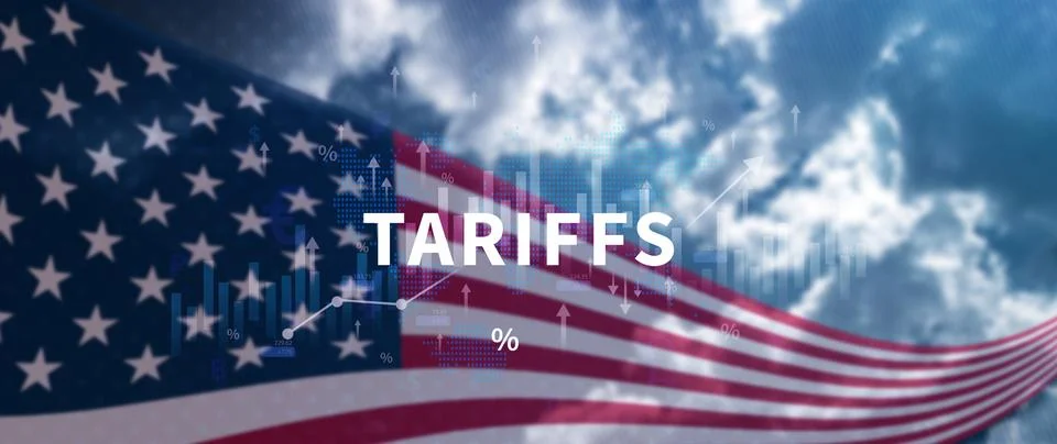 Import tariffs increase concept, US Government import tax to boost American.. Stock Photos
