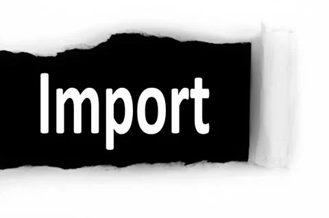 Import under paper Stock-Fotos