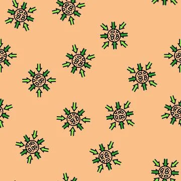 Import wood pellets vector seamless pattern Stock Illustration
