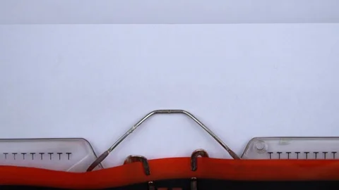 Import - word printed on an old typewriter in red letters, close up. Stock Footage 126509014