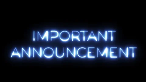 Importan announcement text animation Video stock 287405938