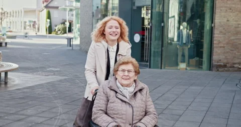 The importance of caring interaction between two distinct generations within an Stock Footage 290182161