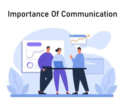 Importance of Communication concept. Flat vector illustration. Stock Illustration