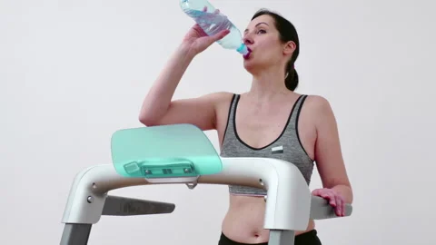 Importance of Hydration with Water During Exercise Stock-Footage 260312000