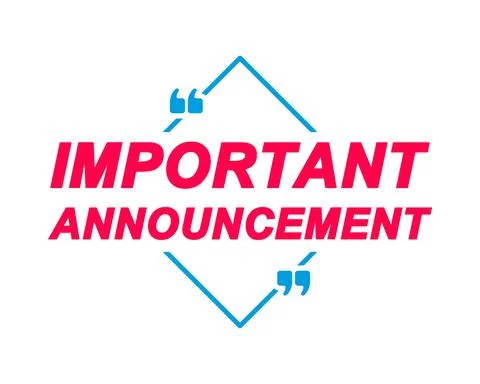 Important Announcement labels. Speech bubbles and marketing sticker. Stock Illustration