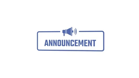 Important announcement sign on red background Video stock 288682519