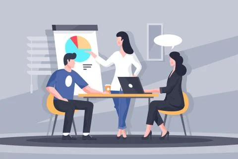 Important business discussion Stock Illustration