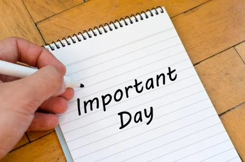 Important day concept on notebook Stock Photos