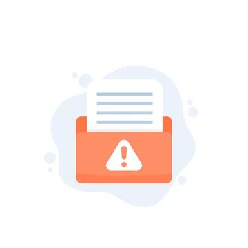 Important documents icon, flat vector Illustrazione stock