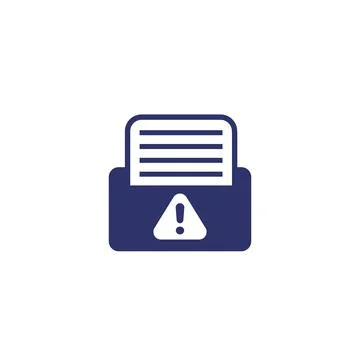Important documents icon on white Stock Illustration
