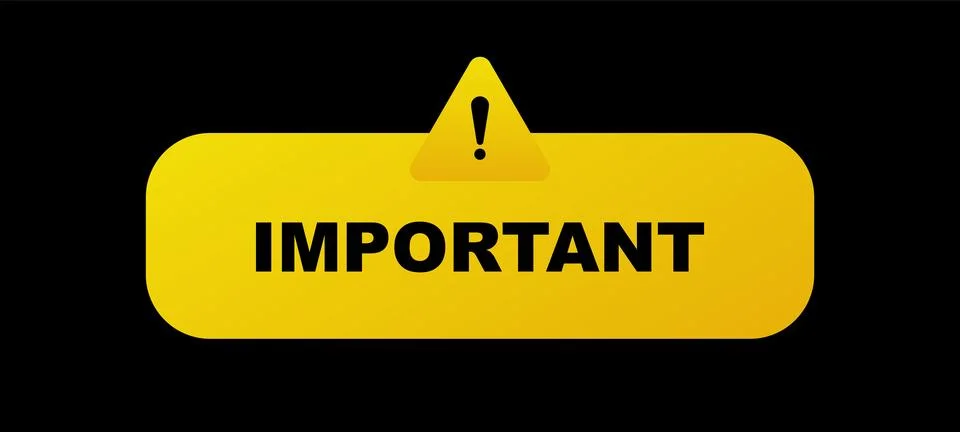 Important exclamation mark on black surface Stock Illustration