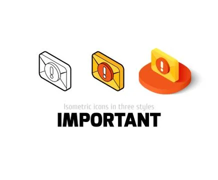Important icon in different style Illustrazione stock