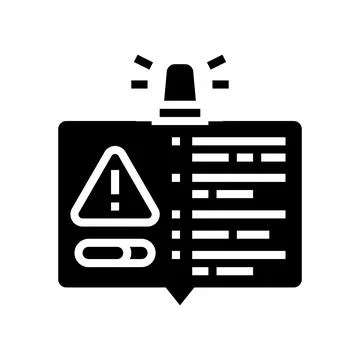 Important information glyph icon vector illustration Illustrazione stock
