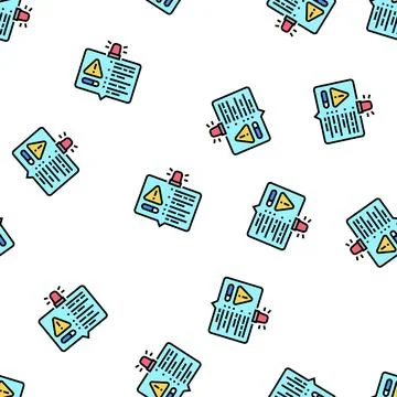 Important information vector seamless pattern Stock Illustration