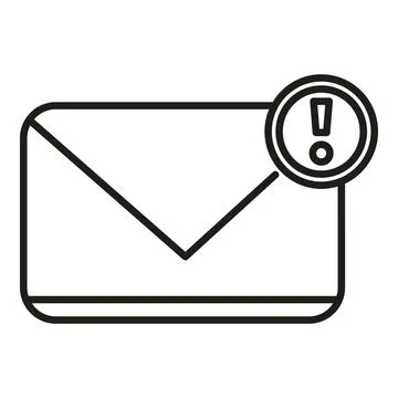 Important mail icon outline vector. Office work Stock Illustration